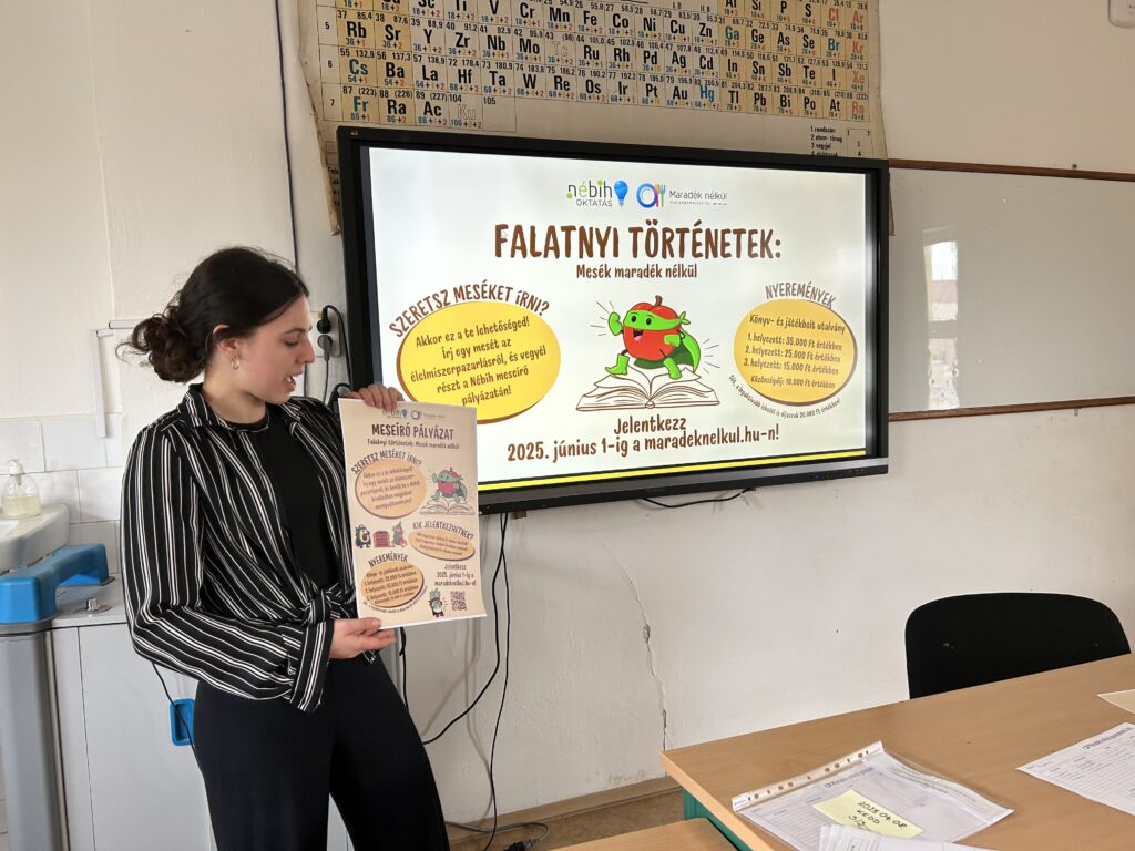 Bemutatják a Falatnyi történetek című meseíró pályázat plakátját.